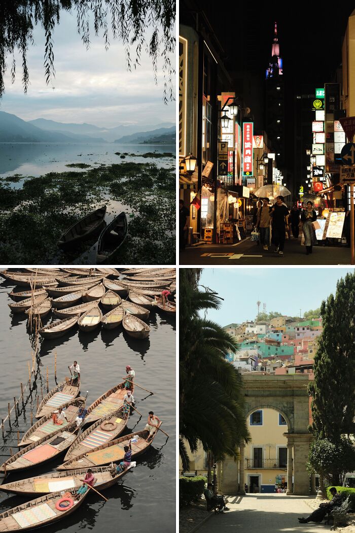 Scenic views and vibrant city life capturing moments of people taking a leap of faith for better life decisions.