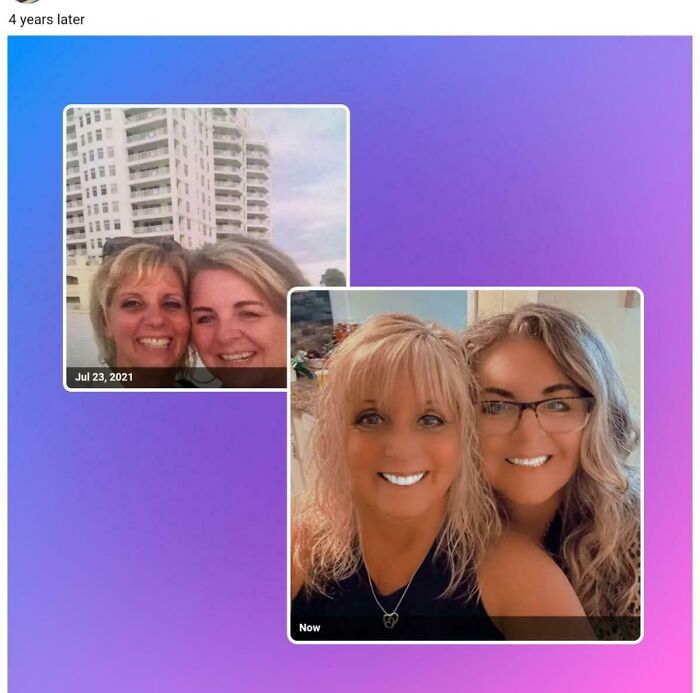 Two side-by-side selfies of women showing Instagram vs reality moments highlighting the truth behind social media glam.