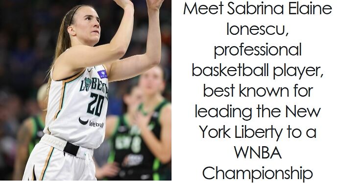 Sabrina Ionescu in New York Liberty uniform, shooting basketball during a professional WNBA game moment.