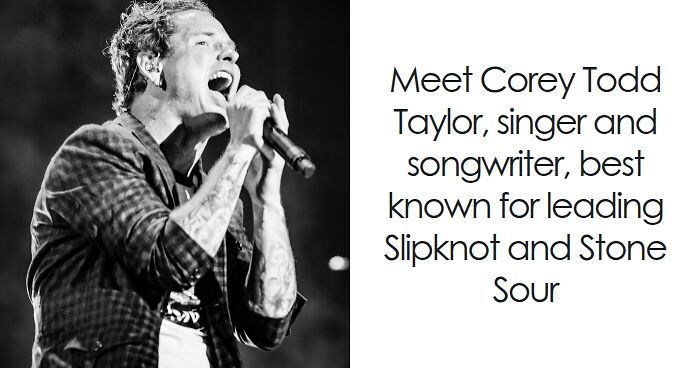 Corey Taylor performing live on stage, showcasing his role as a singer and key figure in his music career.