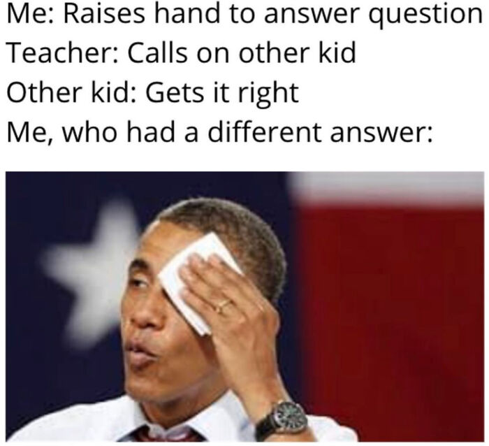 Student meme showing a stressed person wiping sweat, reflecting college memes for students running on hope and energy drinks.