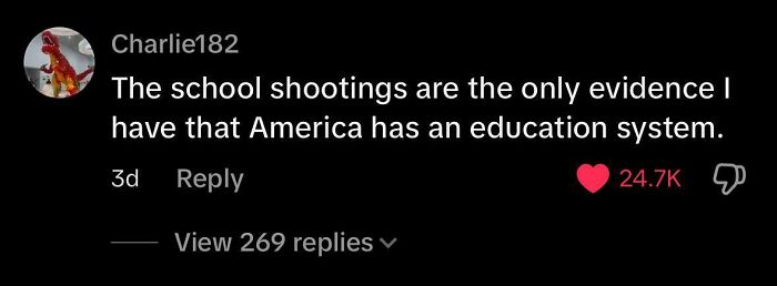 Screenshot of a social media comment showing an epic burn, one of the best insults from 2025.