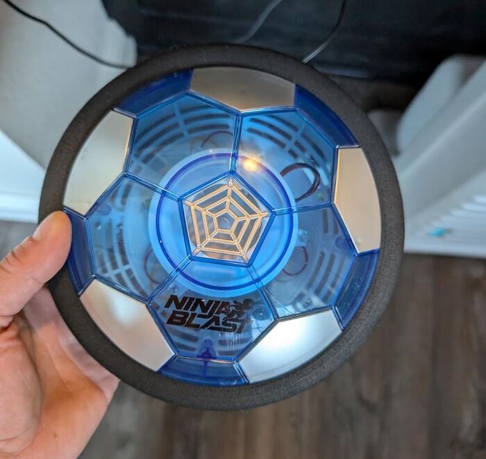 The Vase On Your Coffee Table Is About To Enter Its Most Stressful Era Now That The Hover Soccer Light-Up Ball Is In The House