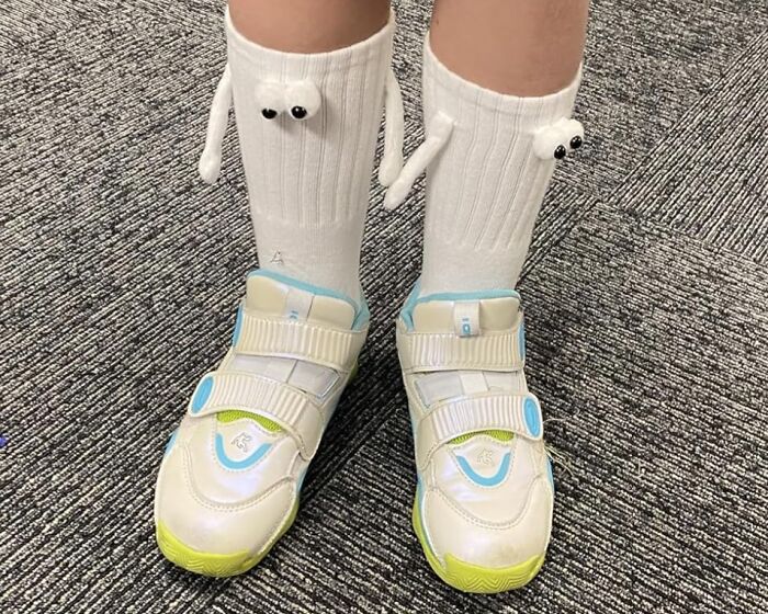 A Pair Of Magnetic Handholding Socks Will Ensure That Your Feet Can Experience The Tender, Slightly Awkward Intimacy Of A First Date, Even When They're Trapped Inside A Pair Of Shoes