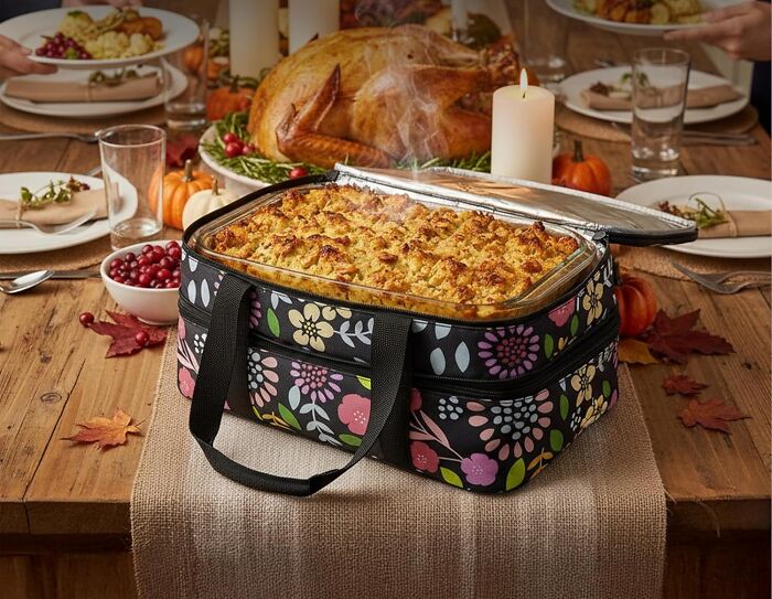 The Stressful, Precarious, And Often Messy Balancing Act Of Transporting A Hot Dish To A Potluck Has Met Its Match With The Insulated Casserole Carrier 