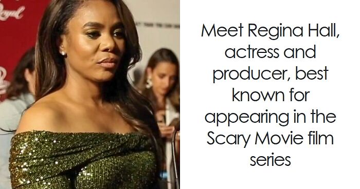 Regina Hall at an event, known for her acting career and roles in popular film series like Scary Movie.