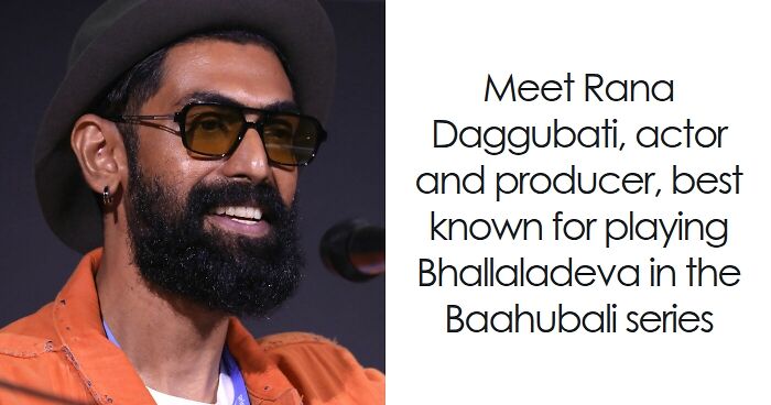 Rana Daggubati smiling, wearing sunglasses and a hat, known for his acting and producing career highlights.