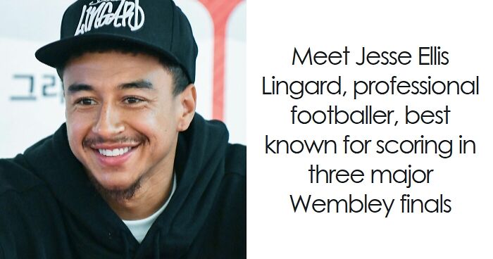 Jesse Lingard smiling, wearing a black cap and hoodie, known for his football bio and career highlights.