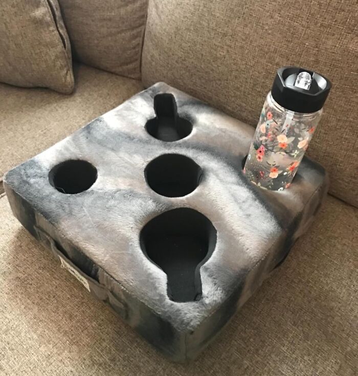 Plush drink holder and organizer designed to secure your spot with useful presents for favorite child gifts.