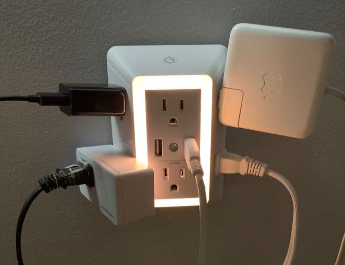 The Local Fire Marshal Will Sleep Much Better At Night Knowing You Are Using The 6-Port Surge Protector Plug Extender Instead Of Sketchily Daisy-Chaining Three Different Power Strips Together
