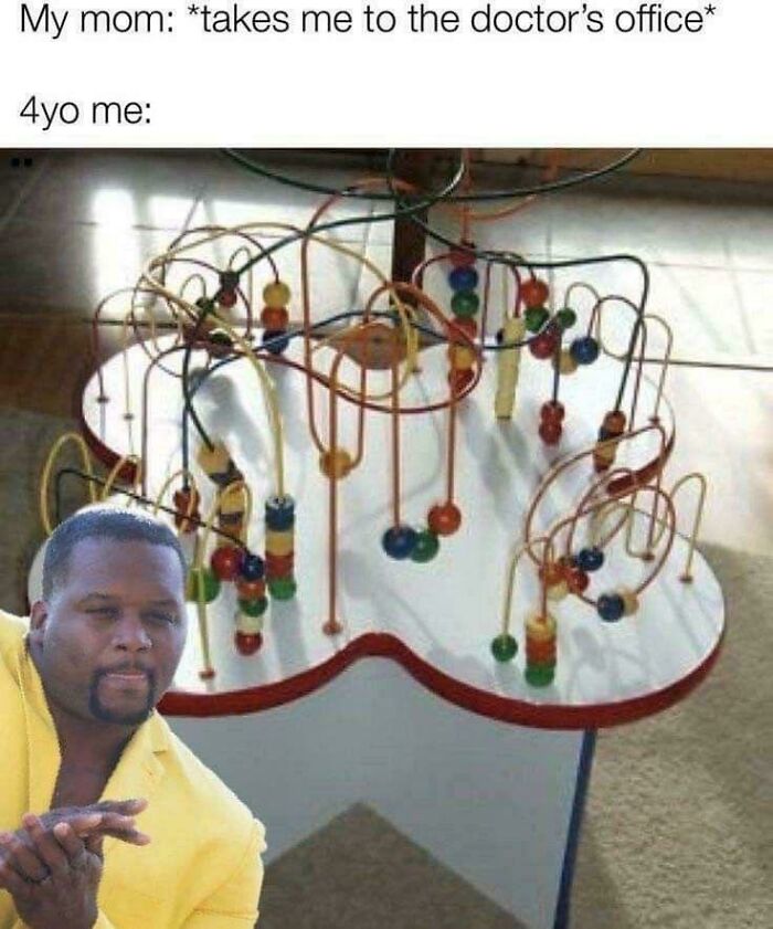 A 90s and 2000s nostalgia image showing a colorful bead maze toy and a man smiling, recalling childhood memories.