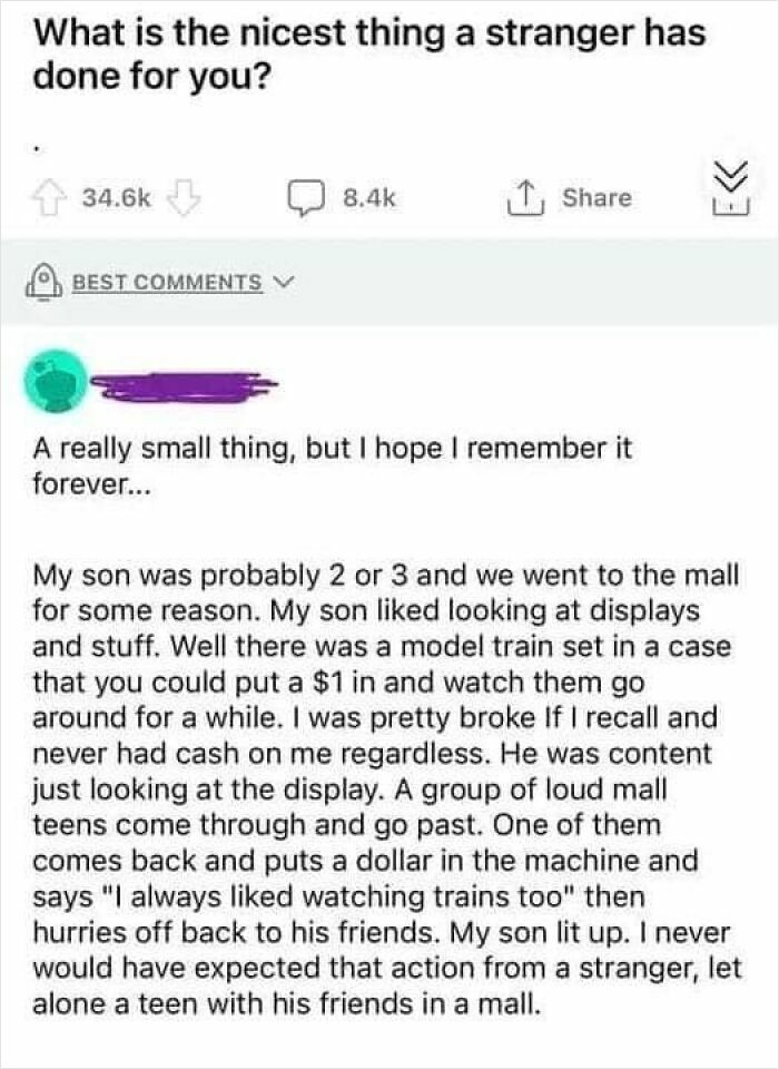 Kind stranger brightens child’s day with a kind gesture in a mall, a sweet moment from wholesome pics to cleanse your feed.