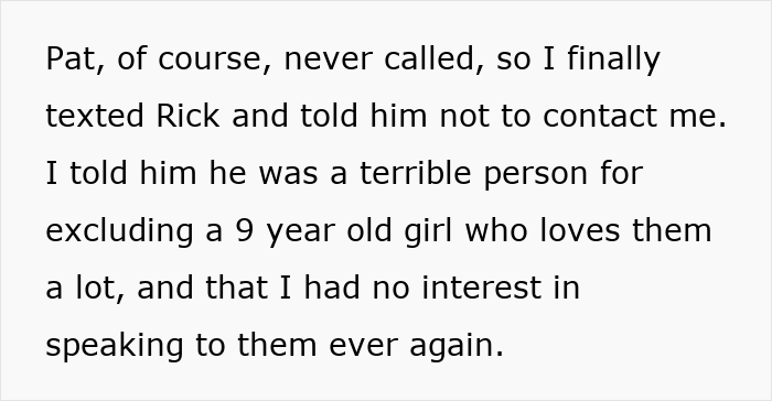 Alt text: Text message showing a mom furious after dad and stepmom plan Disney trip excluding her and her 9-year-old daughter. Alt text: Text message showing a mom furious after dad and stepmom plan Disney trip excluding her and her 9-year-old daughter.