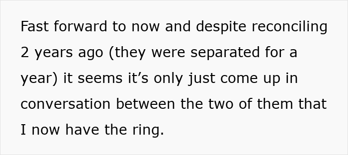 Text excerpt about a woman pawning a family heirloom ring and the conflict over its return. Text excerpt about a woman pawning a family heirloom ring and the conflict over its return.
