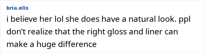 User comment defending Sydney Sweeney's natural beauty claim, discussing makeup impact with side-by-side photos as evidence. User comment defending Sydney Sweeney's natural beauty claim, discussing makeup impact with side-by-side photos as evidence.