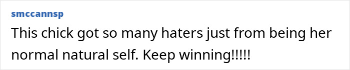 Comment praising Sydney Sweeney for embracing her natural beauty despite haters, highlighting fans calling out natural beauty claim. Comment praising Sydney Sweeney for embracing her natural beauty despite haters, highlighting fans calling out natural beauty claim.