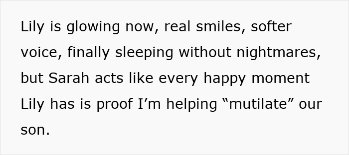 Family tension rises as wife shows transphobic behavior after son comes out, husband worries family is falling apart.