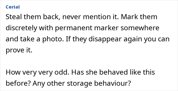 Text advice about marking sentimental Christmas ornaments with a permanent marker to prove ownership if they disappear again.