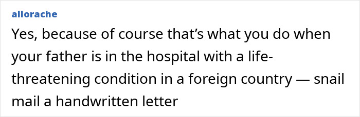 Comment discussing Meghan Markle’s attempt to contact her estranged hospitalized father with a handwritten letter. Comment discussing Meghan Markle’s attempt to contact her estranged hospitalized father with a handwritten letter.