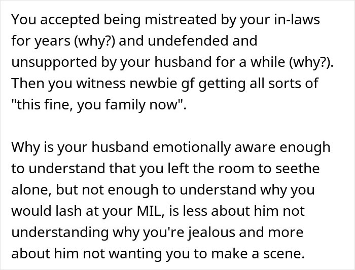 Text excerpt discussing repressed rage and emotional conflict with mother-in-law and family dynamics.