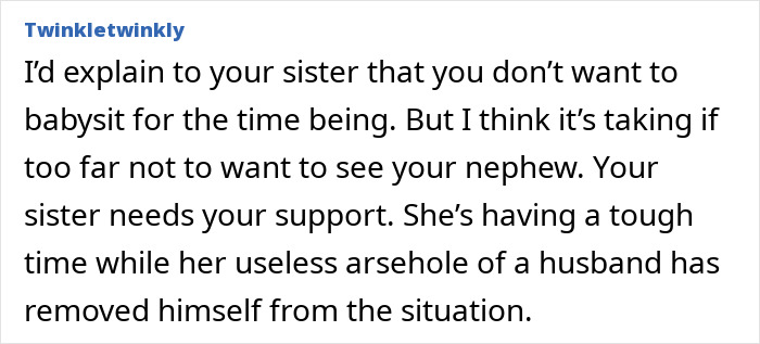 Comment text discussing a nanny and kid conflict during Christmas, mentioning family and babysitting issues. Comment text discussing a nanny and kid conflict during Christmas, mentioning family and babysitting issues.