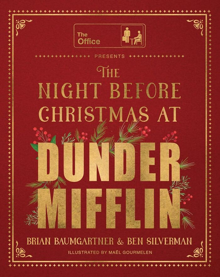 Holiday gift idea featuring a unique Dunder Mifflin themed Christmas book for creative presents.