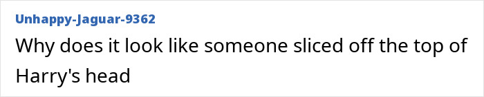 Comment discussing a detail in Prince Harry and Meghan Markle's holiday snap, questioning an edited appearance. Comment discussing a detail in Prince Harry and Meghan Markle's holiday snap, questioning an edited appearance.