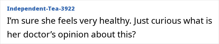 Text post on a forum questioning a doctor’s opinion, related to Ariana Grande shares urgent reminder about body-shaming.