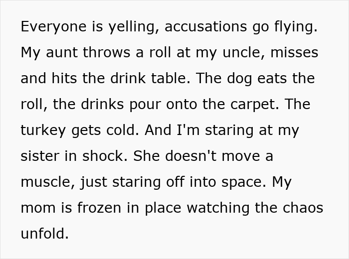 Chaos erupts at Thanksgiving as sister’s barefoot spiritual advisor causes commotion, leaving the family in tears and confusion.