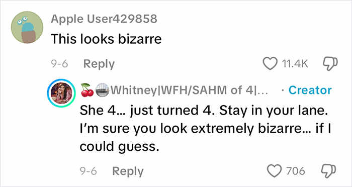 Comment thread showing users debating a viral homeschool clip and questioning parenting choices online.