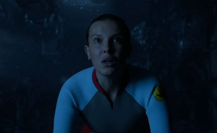 Eleven from Stranger Things 5 in a dark scene, highlighting reactions to the comically bad penultimate episode online. Eleven from Stranger Things 5 in a dark scene, highlighting reactions to the comically bad penultimate episode online.