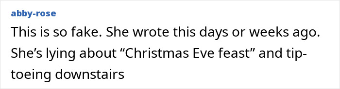 User comment disputing Meghan Markle&rsquo;s Christmas message timing, fueling Prince Harry split rumors online discussion.