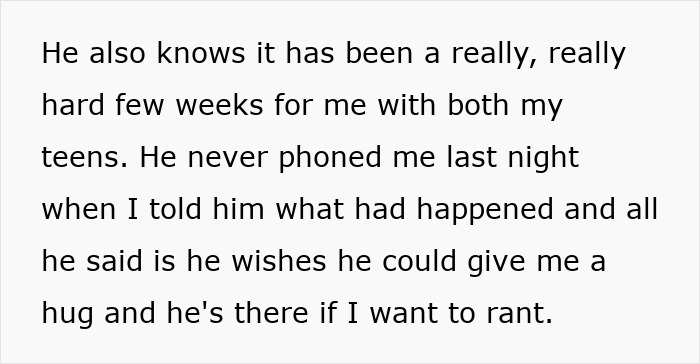 Text excerpt discussing a woman spoiling her boyfriend on his birthday and feeling ick about petrol money as a gift.