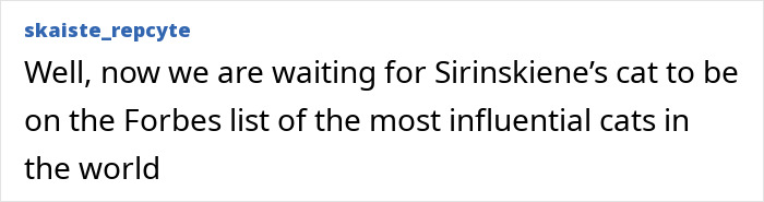 Comment about lawmaker’s cat needing consent to fire national broadcaster head, highlighting Lithuania’s unusual law move. Comment about lawmaker’s cat needing consent to fire national broadcaster head, highlighting Lithuania’s unusual law move.