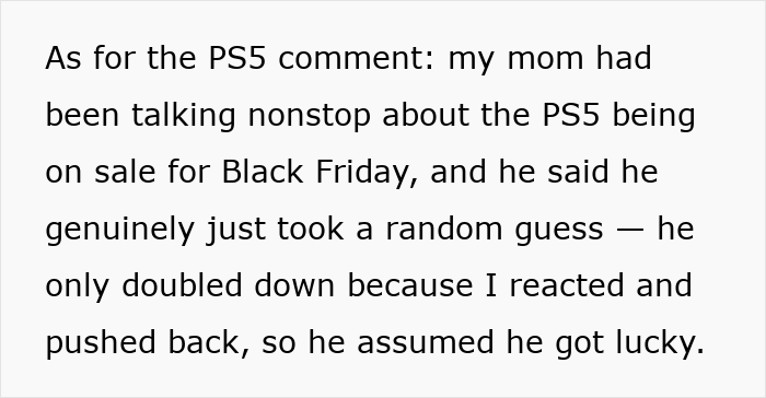 Text conversation about PS5 being on sale, with a guy pressuring his girlfriend and ending up empty-handed after guessing.