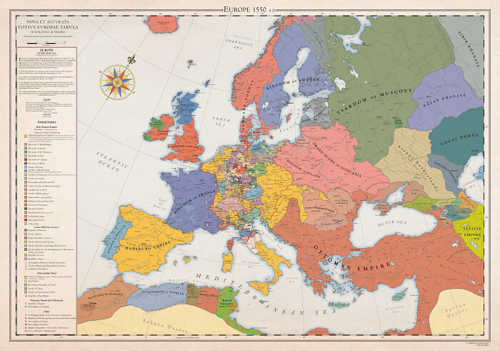 A Series Of Maps Depicts The History Of Europe Over Hundreds Of Years