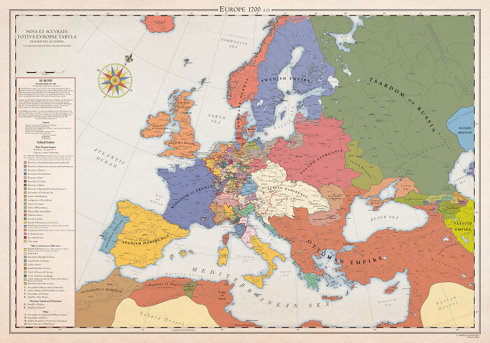 A Series Of Maps Depicts The History Of Europe Over Hundreds Of Years