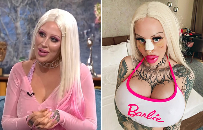 Two adult stars with blonde hair, one in a pink outfit and the other with tattoos, highlighting wild controversies. Two adult stars with blonde hair, one in a pink outfit and the other with tattoos, highlighting wild controversies.