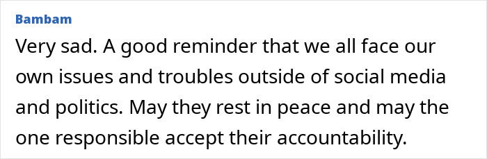 Comment on social media expressing sadness and hope for accountability in Rob Reiner’s son arrest case involving parents. Comment on social media expressing sadness and hope for accountability in Rob Reiner’s son arrest case involving parents.