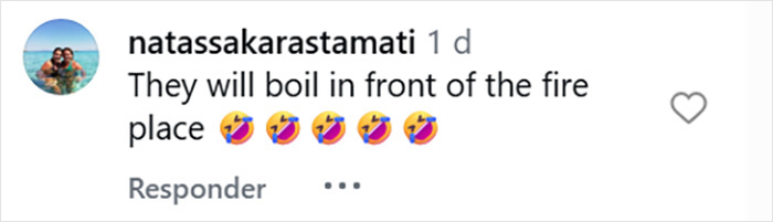 Instagram comment by user natassakarastamati reacting with laughter emojis to a Christmas video featuring Jennifer Lopez fans noticing a depressing detail. Instagram comment by user natassakarastamati reacting with laughter emojis to a Christmas video featuring Jennifer Lopez fans noticing a depressing detail.