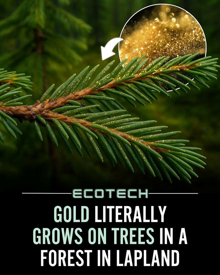 Close-up of a tree branch with golden particles, illustrating positivity recommended and wholesome nature facts.