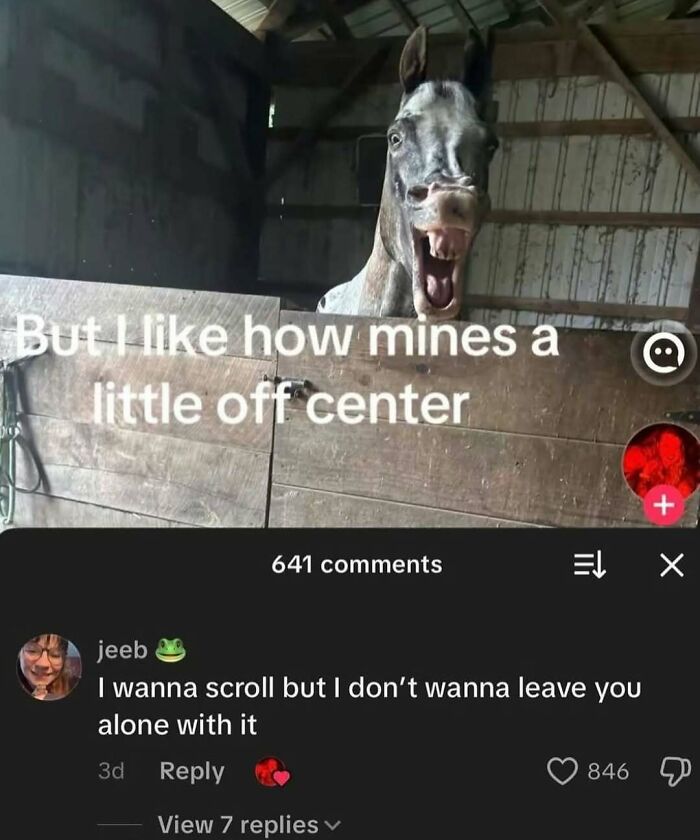 Horse making a funny face in a stable, captured in a popular animal meme that brings lighthearted joy and laughter.