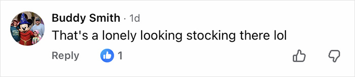 Comment by Buddy Smith noting a lonely looking Christmas stocking in Jennifer Lopez fans' discussion of video details. Comment by Buddy Smith noting a lonely looking Christmas stocking in Jennifer Lopez fans' discussion of video details.