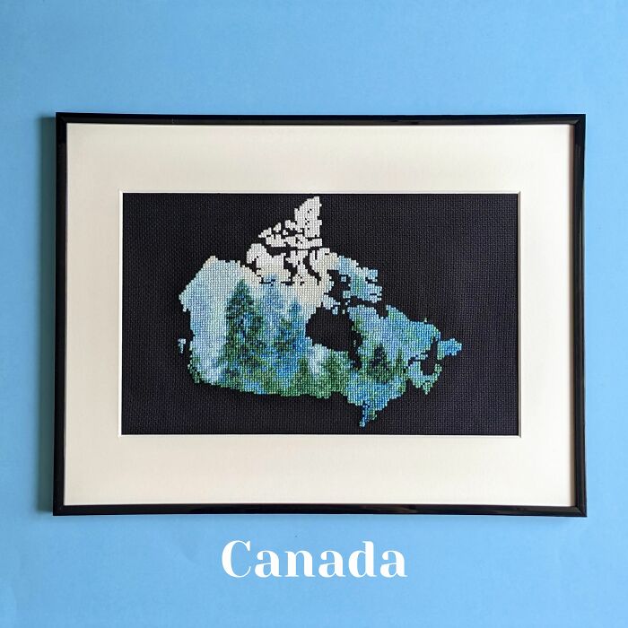 I Create Cross Stitch Patterns Of Maps, And Here Are My Most Popular Designs (22 Pics) I Create Cross Stitch Patterns Of Maps, And Here Are My Most Popular Designs (22 Pics)