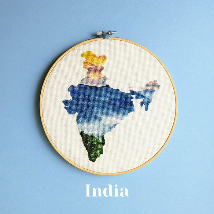 I Create Cross Stitch Patterns Of Maps, And Here Are My Most Popular Designs (22 Pics) I Create Cross Stitch Patterns Of Maps, And Here Are My Most Popular Designs (22 Pics)