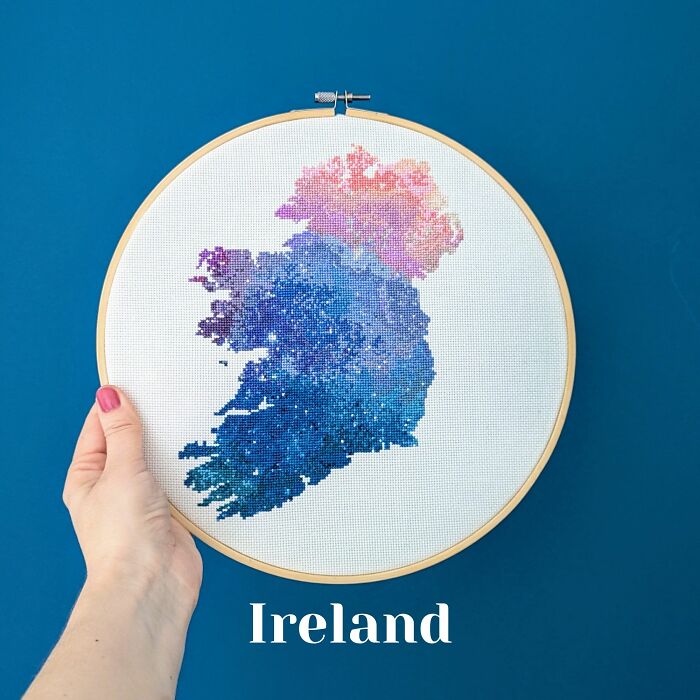 I Create Cross Stitch Patterns Of Maps, And Here Are My Most Popular Designs (22 Pics) I Create Cross Stitch Patterns Of Maps, And Here Are My Most Popular Designs (22 Pics)