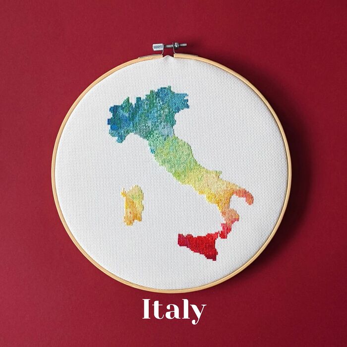 I Create Cross Stitch Patterns Of Maps, And Here Are My Most Popular Designs (22 Pics) I Create Cross Stitch Patterns Of Maps, And Here Are My Most Popular Designs (22 Pics)