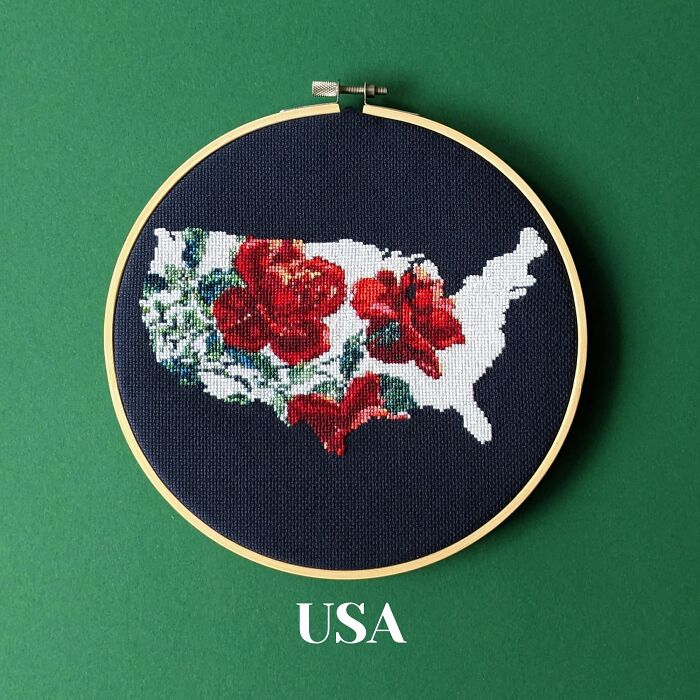 I Create Cross Stitch Patterns Of Maps, And Here Are My Most Popular Designs (22 Pics) I Create Cross Stitch Patterns Of Maps, And Here Are My Most Popular Designs (22 Pics)