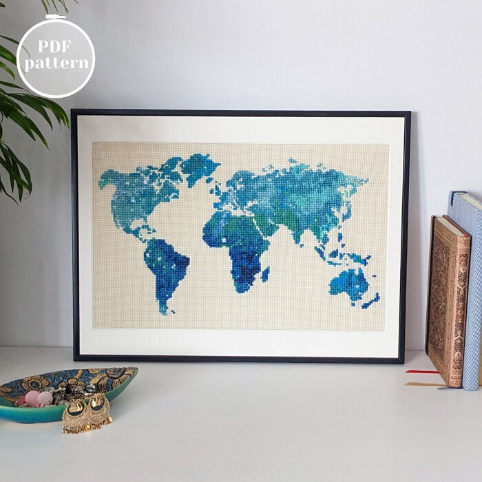 I Create Cross Stitch Patterns Of Maps, And Here Are My Most Popular Designs (22 Pics) I Create Cross Stitch Patterns Of Maps, And Here Are My Most Popular Designs (22 Pics)