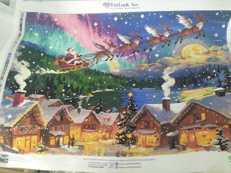 Cozy Winter Nights With Christmas Town Diamond Art Cozy Winter Nights With Christmas Town Diamond Art